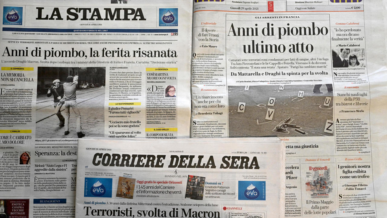 neuf italiens menacés d'extradition placés sous contrôle judiciaire