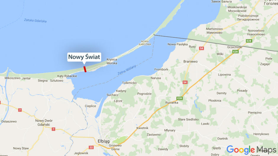 Przekop przez Mierzeję Wiślaną odbędzie się w miejscowości Nowy Świat