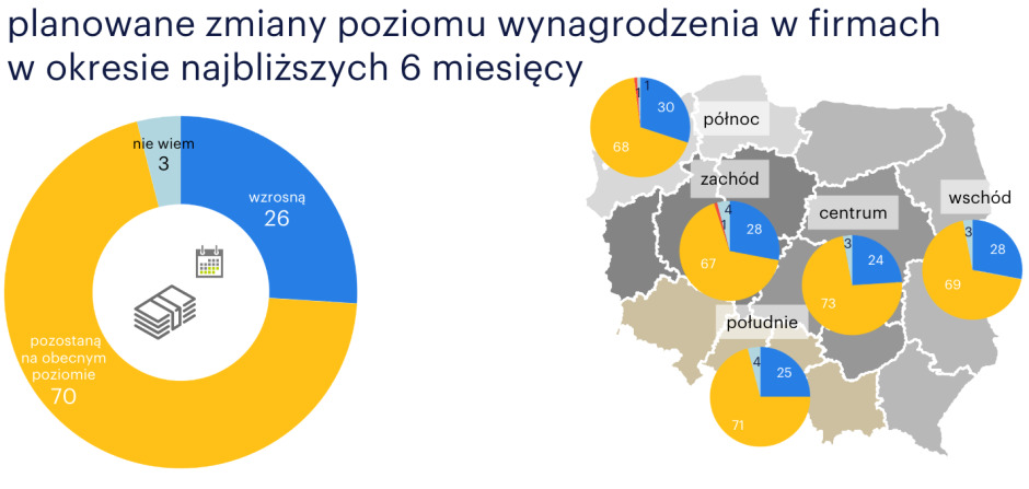 Planowane zmiany poziomu wynagrodzenia w firmach