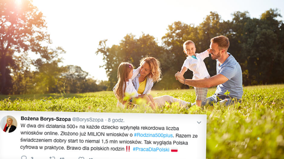 Pierwszy milion z 500 plus. Minister podała dane