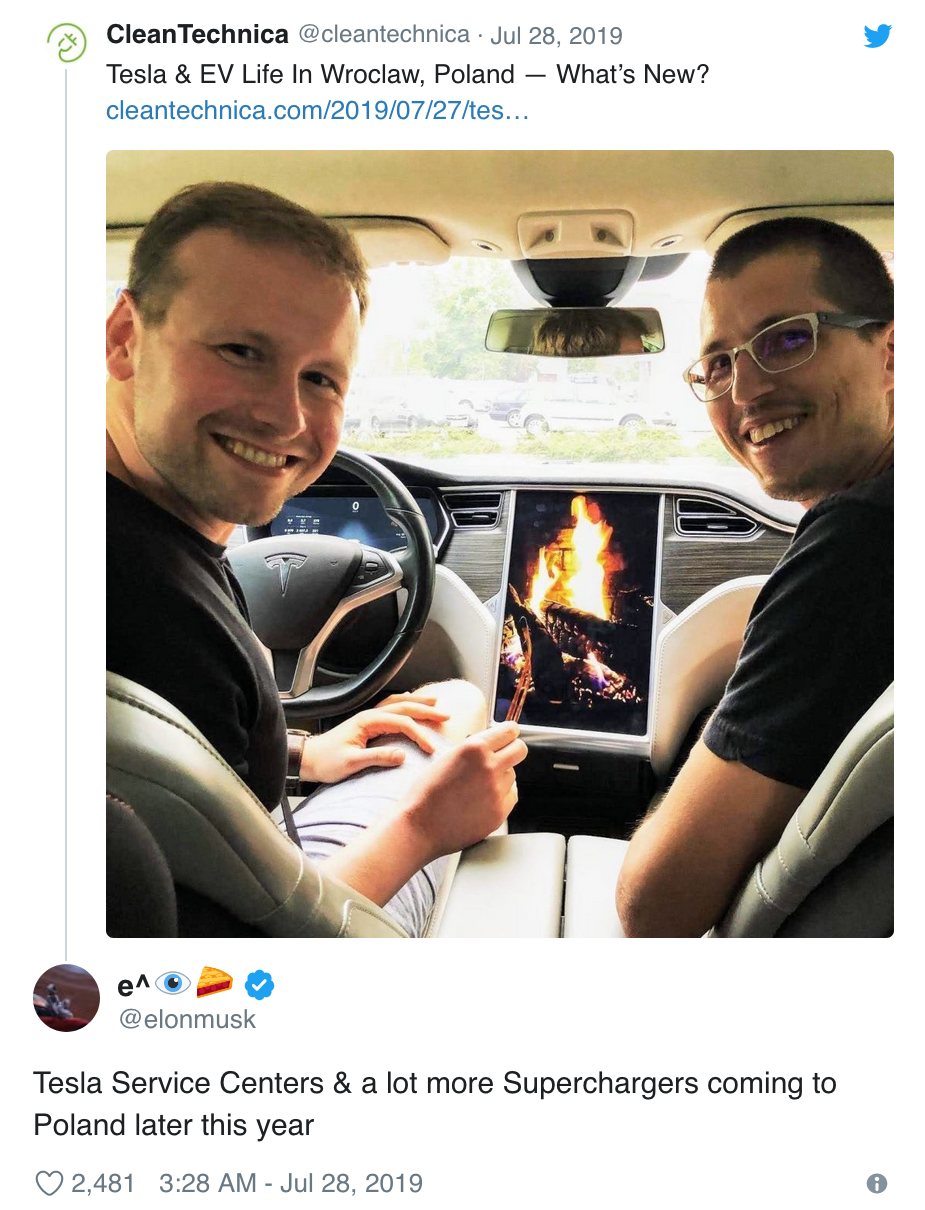 Elon Musk, założyciel Tesli, zapowia inwestycje w Polsce