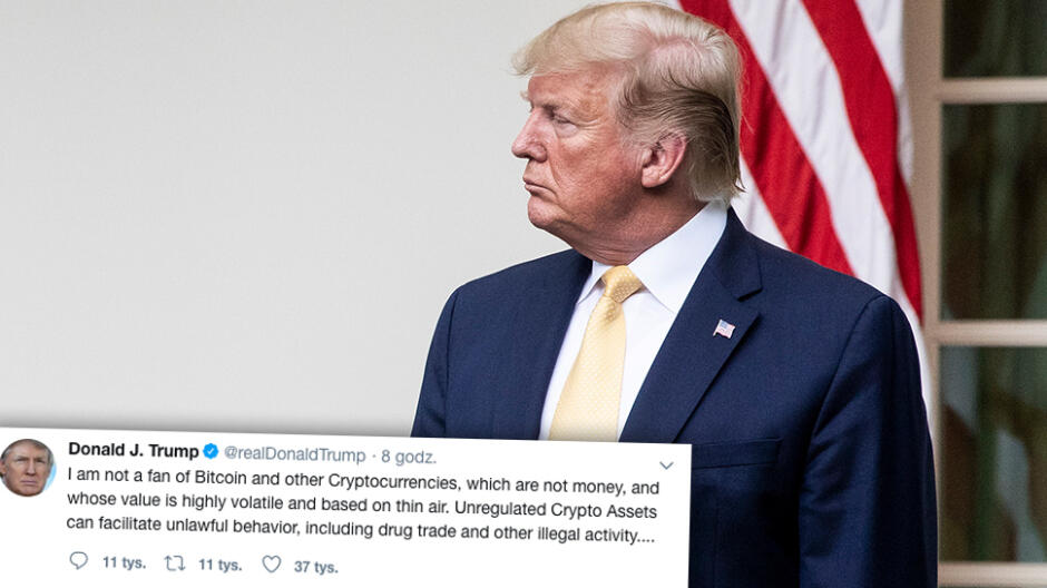 Trump o kryptowalutach: nie jestem fanem