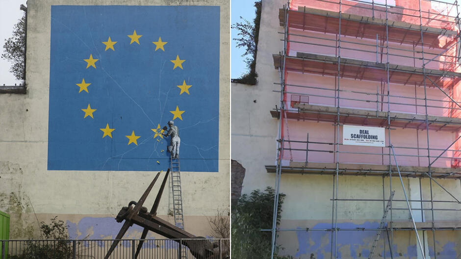 Brexitowy mural Banksy