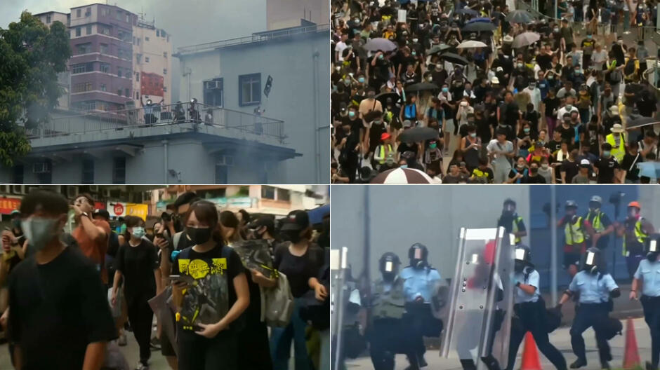 Protesty w Hongkongu. 
Znów użyto gazu łzawiącego