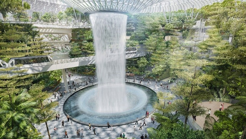 Aeroporto de Singapura tem nova joia: a maior cascata interior do mundo - Aviação