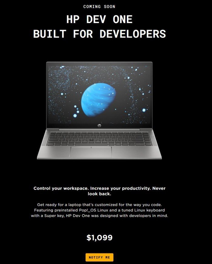 Правильный ноутбук для кодирования?  HP представляет мобильный компьютер Linux Dev One для разработчиков программного обеспечения