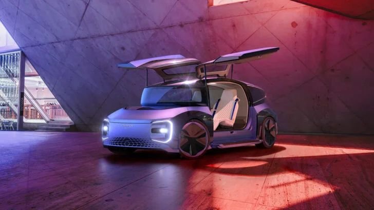 Volkswagen показал концепт футуристического беспилотного электромобиля для путешествий
