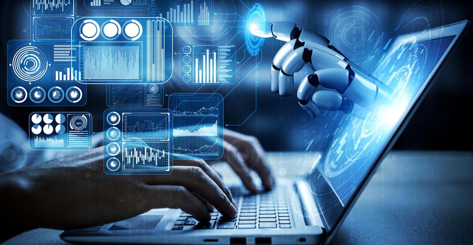 robot computer keyboard hands