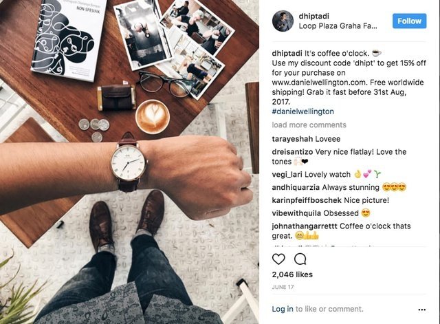 Chiến lược marketing dùng sức mạnh Influencer của đồng hồ Daniel Wellington