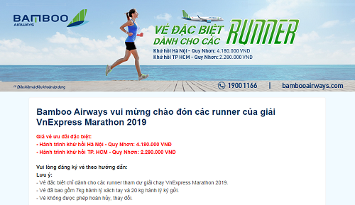Vận động viên tham dự Vnexpress Marathon có thể đăng ký trực tiếp tại địa chỉ để hưởng mức giá vé ưu đãi. 