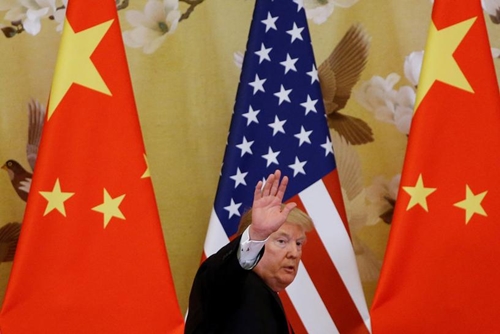 Tổng thống Mỹ - Donald Trump tại Bắc Kinh năm 2017. Ảnh: Reuters