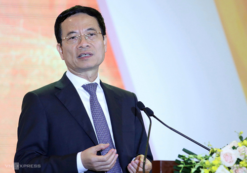 Bộ trưởng Thông tin và Truyền thông Nguyễn Mạnh Hùng. Ảnh: Ngọc Thành