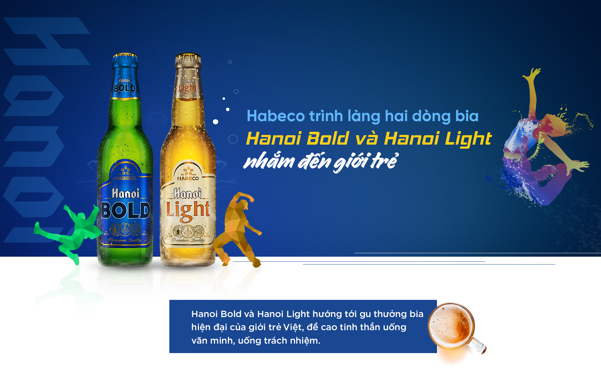 Habeco trình làng dòng bia Hanoi Bold và Hanoi Light cho giới trẻ