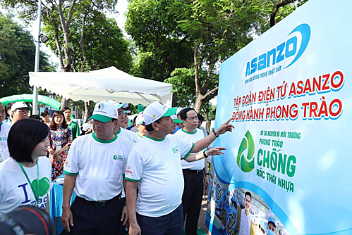 Asanzo đồng hành sự kiện nhằm hưởng ứng hoạt động hạn chế rác thải nhựa.