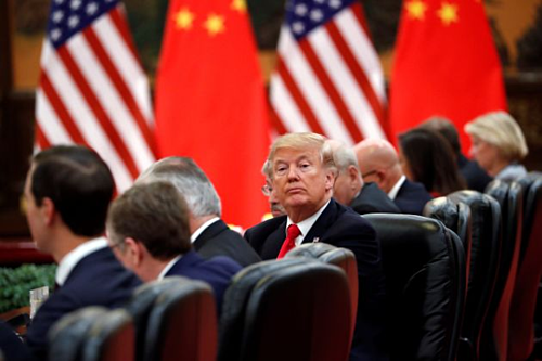 Tổng thống Mỹ Donald Trump tại Bắc Kinh năm 2017. Ảnh: Reuters