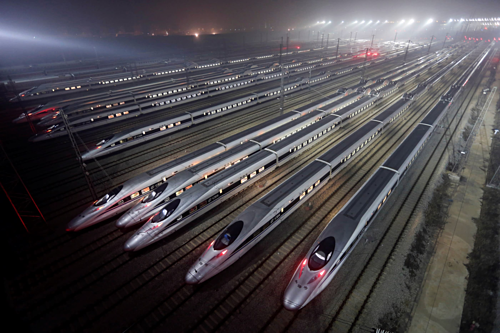 Các tàu cao tốc của Trung Quốc. Ảnh: 