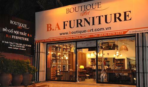Cửa hàng B.A Furniture tại số 97 Xuân Thuỷ, TP HCM. 