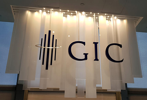 Biểu tượng của GIC trong một sự kiện của quỹ này ở Singapore. Ảnh: Reuters