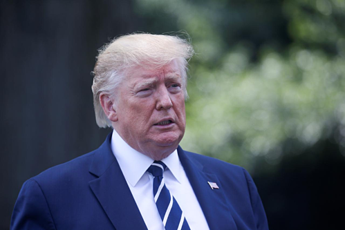 Tổng thống Mỹ Donald Trump tại Nhà Trắng hôm qua. Ảnh: Reuters