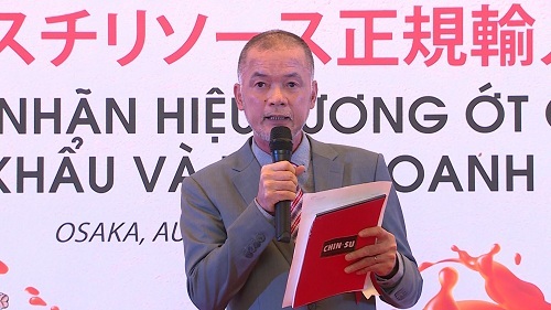 Phó tổng giám đốc Masanconsumer khẳng định việc Chin-Su ra mắt tại Osaka đánh dấu  sự kiện đặc biệt của Chin-Su và Masanconsumer với chiến lược vào các thị trường lớn quốc tế