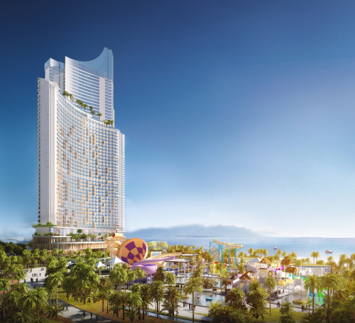 SunBay Park Hotel & Resort Phan Rang sở hữu hệ thống tiện ích quy mô lớn, đa dạng, theo tiêu chuẩn 5 sao quốc tế. Ảnh phối cảnh dự án.