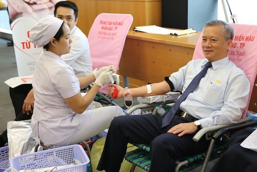 2019 là năm thứ 7 liên tiếp, cán bộ nhân viên Sacombank tham gia hiến máu cứu người nhằm hưởng ứng chiến dịch Hành trình đỏ