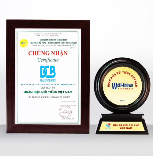 Chứng nhận  Top 50 nhãn hiệu nổi tiếng Việt Nam 
