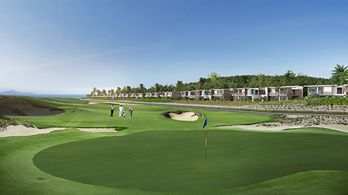 Wyndham Grand KN Paradise Cam Ranh liền kề KN Golf Links.