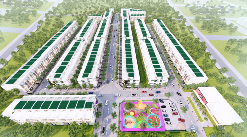 Phối cảnh dự án Asian Lake View nhìn từ trên cao.