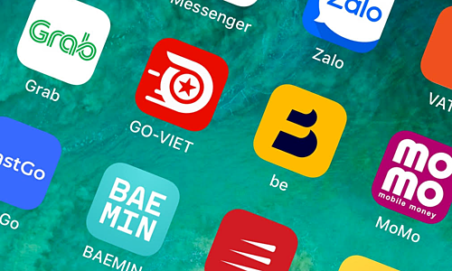 Các ứng dụng gọi xe, gọi thức ăn, ví điện tử và trò chuyện có nhiều khả năng trở thành siêu ứng dụng tại Việt Nam. Ảnh: Viễn Thông