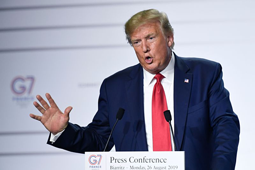 Tổng thống Mỹ Donald Trump tại Hội nghị Thượng đỉnh G7. Ảnh: AFP