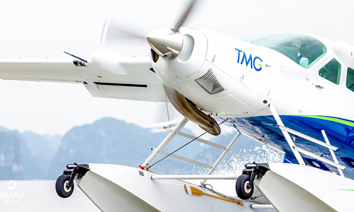 Một máy bay của Hải Âu - công ty con chuyên cung cấp dịch vụ bay ngắm cảnh của Tập đoàn Thiên Minh. Ảnh: TMG