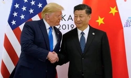 Tổng thống Mỹ Donald Trump và Chủ tịch Trung Quốc Tập Cận Bình tại G20. Ảnh: Reuters