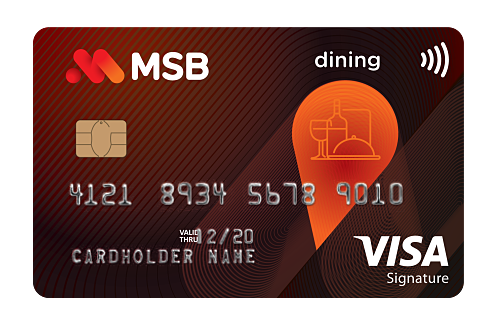 MSB ra mắt thẻ tín dụng với nhiều đặc quyền ẩm thực