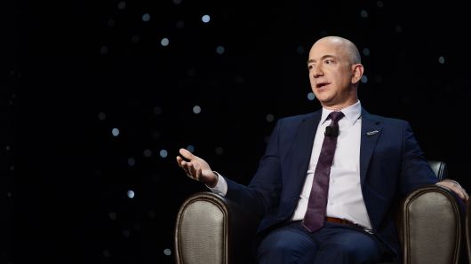 Founder of space company Blue Origin, Jeff Bezos, speaks about the future of commercial space travel.