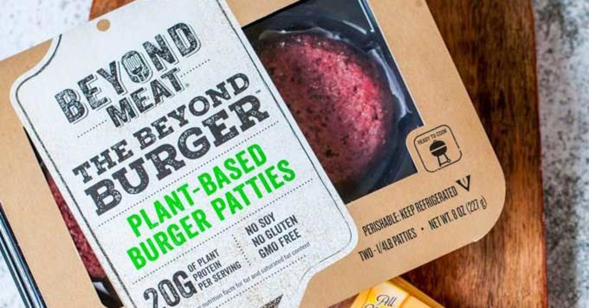 Beyond Meat plant-based burger patties.