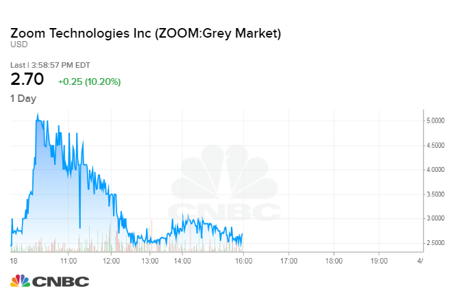 Investors appear to trade wrong Zoom company shares before IPO