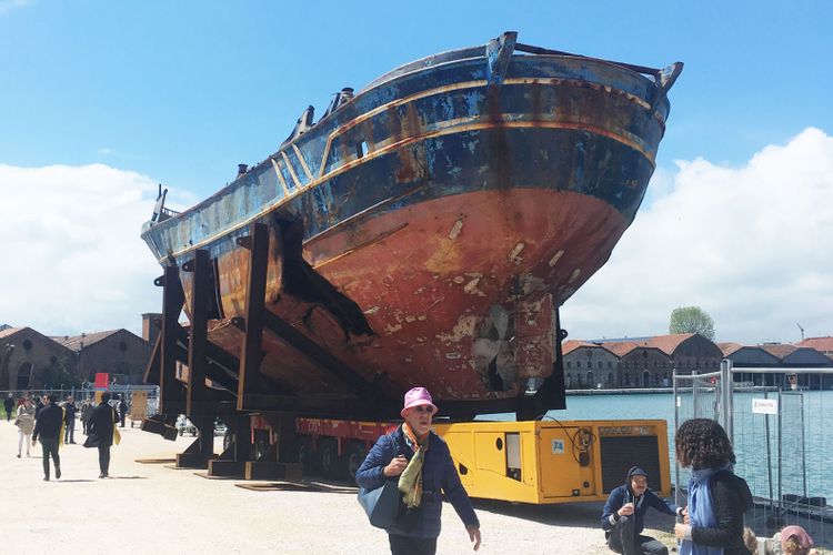 Fierce debate over Christoph Büchel's Venice Biennale display of boat that sank with hundreds locked in hull