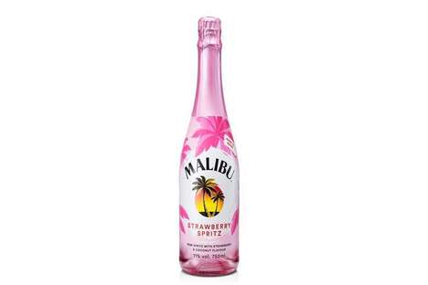 Sparkling Rum-Based Cocktails : Malibu Strawberry Spritz
