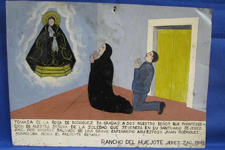 Votive paintings smuggled out of Mexico return to public view at Los Pinos presidential palace
