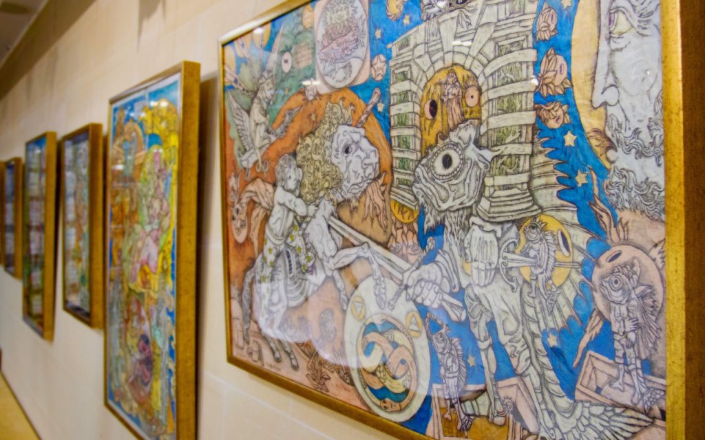 Konstantin Skoptsov Path of the Symbol — solo exhibition in Wall Street Business Center (Odessa, Ukraine, 2018)