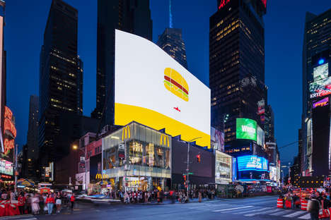 Billboard-Adorned Restaurants : McDonald's in Times Square