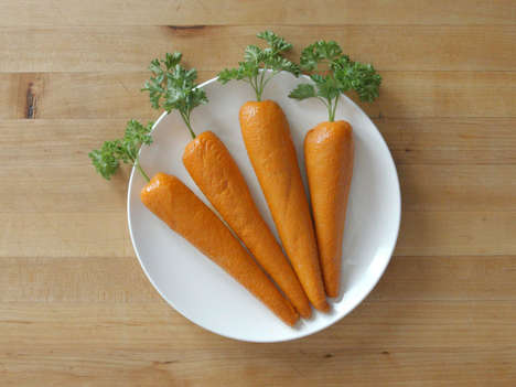 Carrot-Shaped Meat Creations : meat carrot