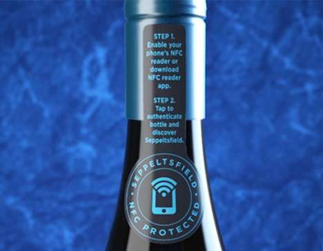 NFC Wine Bottle Tags : wine bottle tag