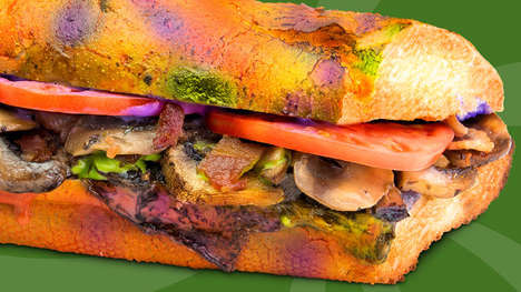Tie-Dyed Mushroom Sandwiches : Magic Mushroom Melt