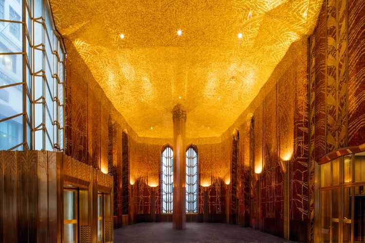 A Wall Street lobby restored to its former glory