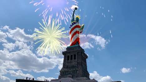 Animated Landmark Lenses : nyc statue of liberty