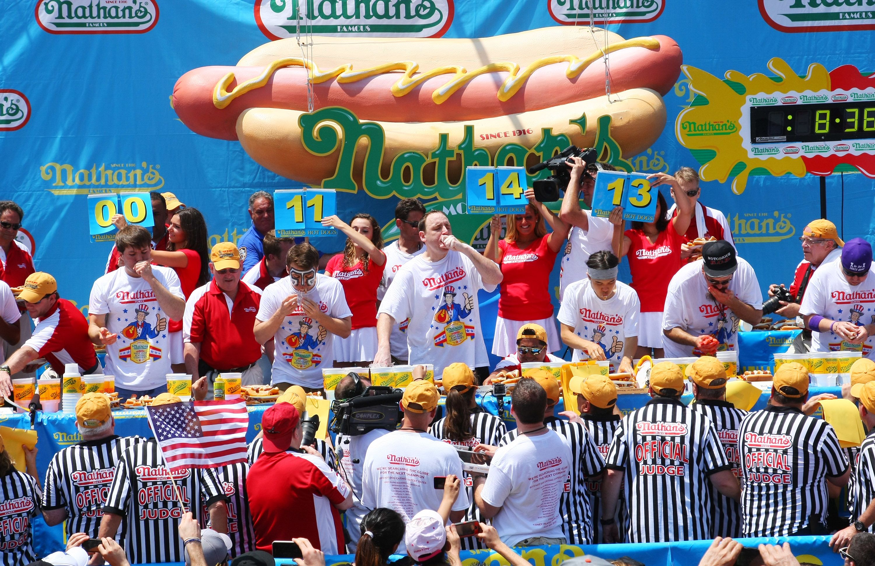 At Nathan's hot dog eating contest, there is only one star