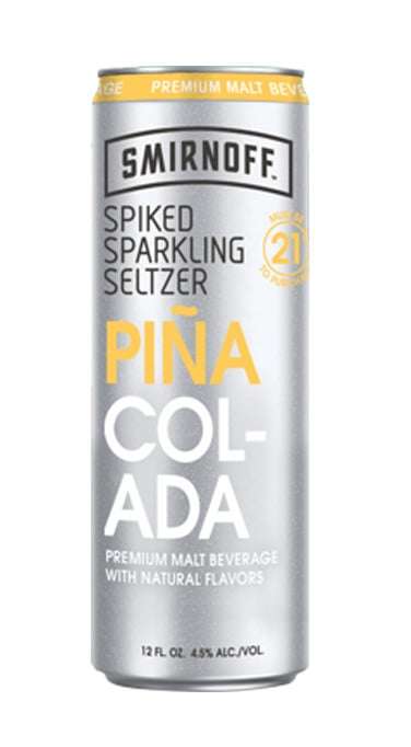 Classically Inspired Canned Cocktails : SMIRNOFF SELTZER PINA COLADA
