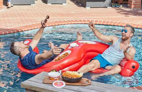 Dip-Holding Pool Float Giveaways : Two-Person Pool Float